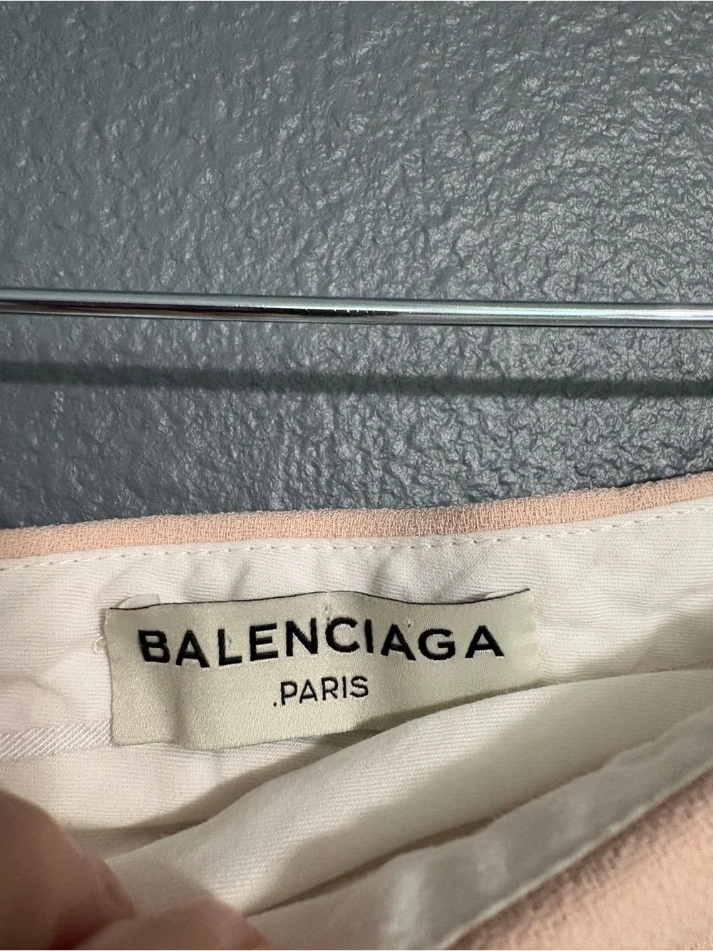 Balenciaga Paris Blush Pink Structured Mini Skirt Size S/M Designer Luxury